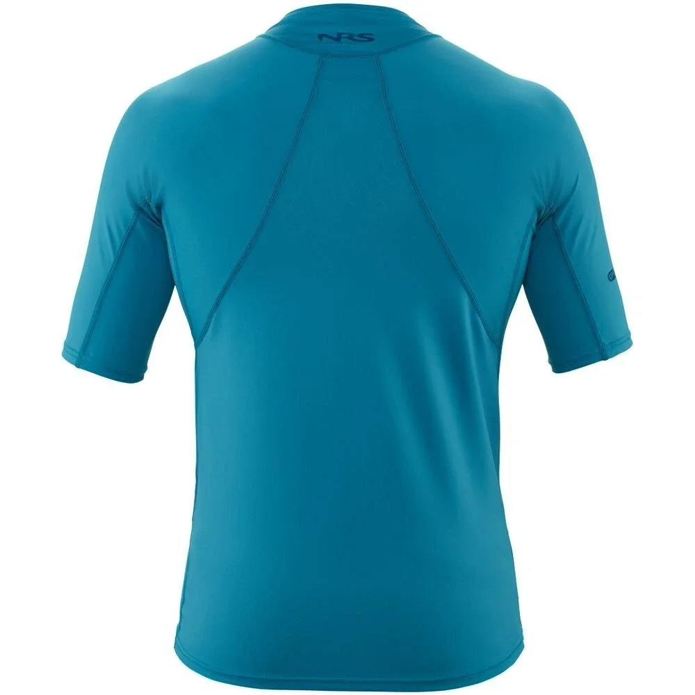 NEW NRS‎ H2CORE Rash Guard Men's S Short Sleeve Blue Fjord Water Sports Fishing